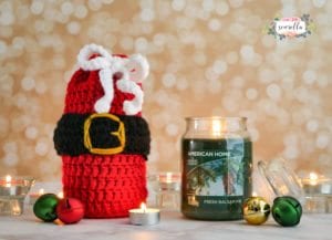 Holiday Crochet Candle Cozies • Sewrella