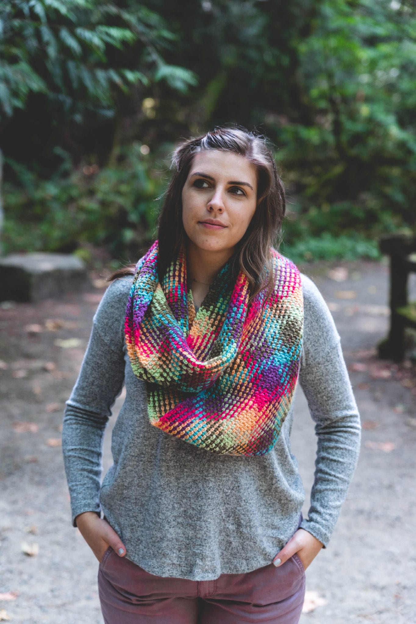 Crochet Color Pooling Scarf • Sewrella