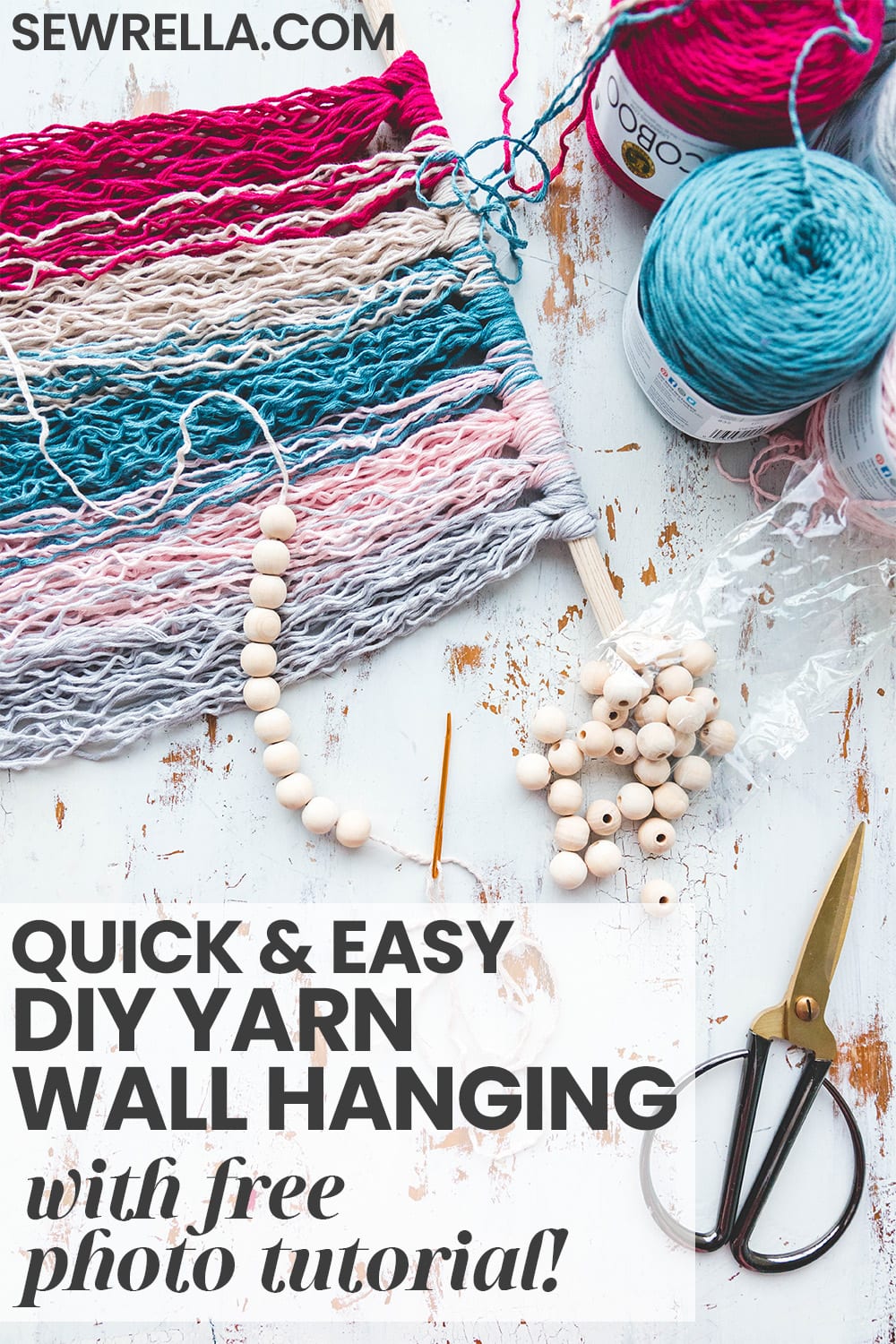 Pom Pom Wall Hanging (Super Easy DIY!) - DIY Candy